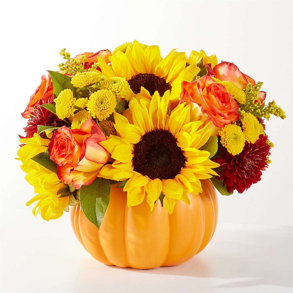 Golden Gourd Pumpkin Bouquet – Emotional Bonding, Niles IL