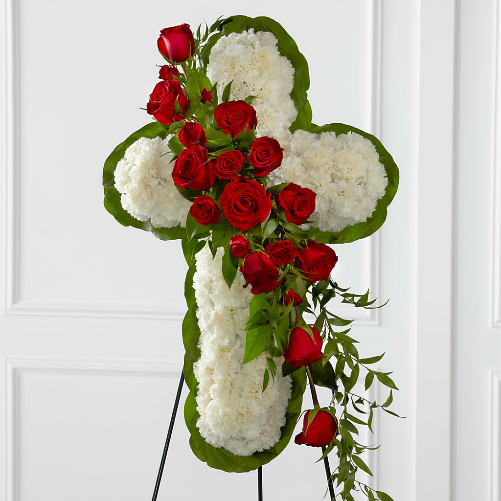 Floral Cross Easel – Emotional Bonding, Niles IL