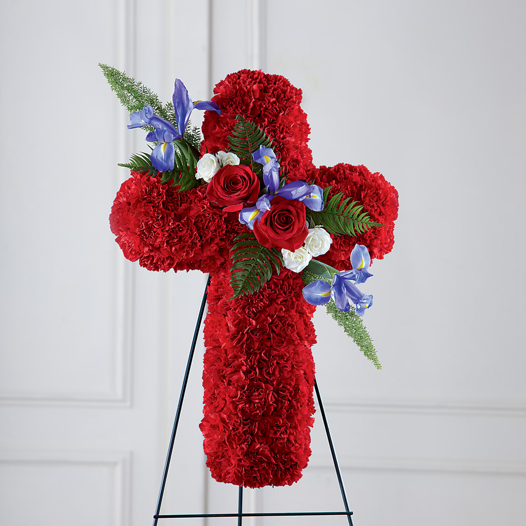 Faithful Hero Floral Cross – Emotional Bonding, Niles IL