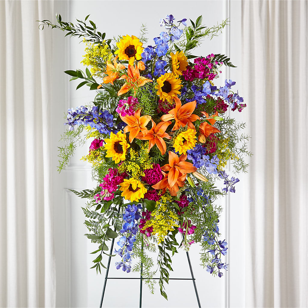 Sunlit Memories Standing Spray (Standard) – Emotional Bonding, Niles IL