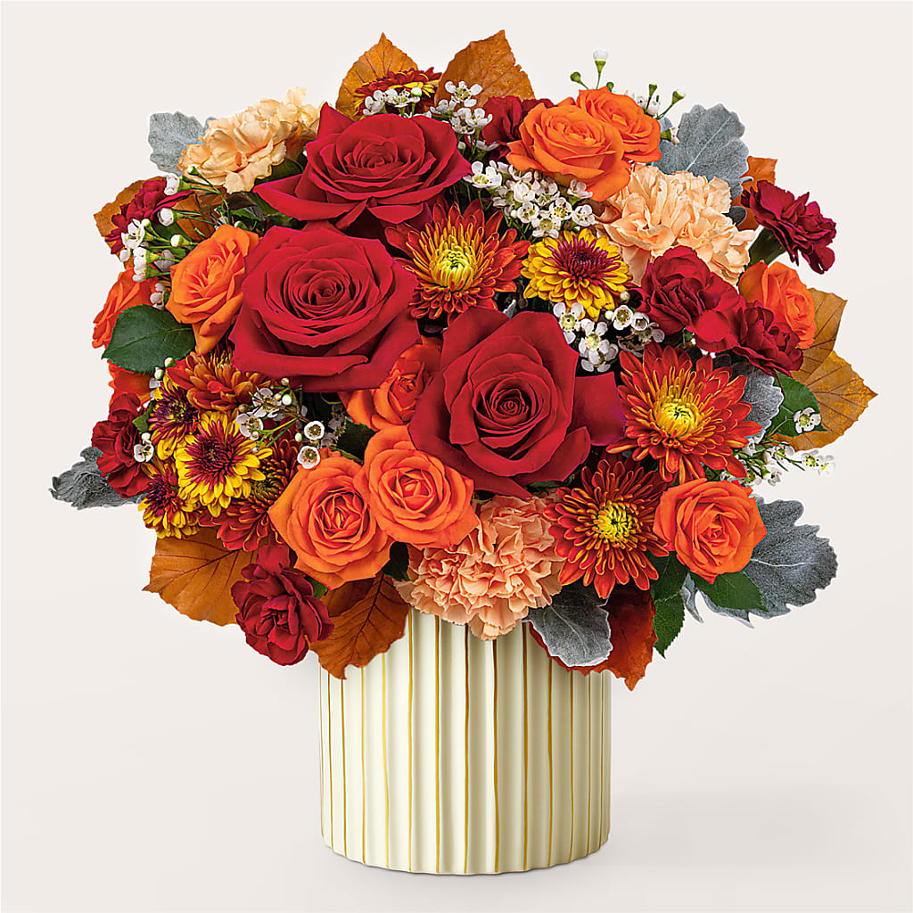Merlot Bouquet with Ivory Vase – Emotional Bonding, Niles IL