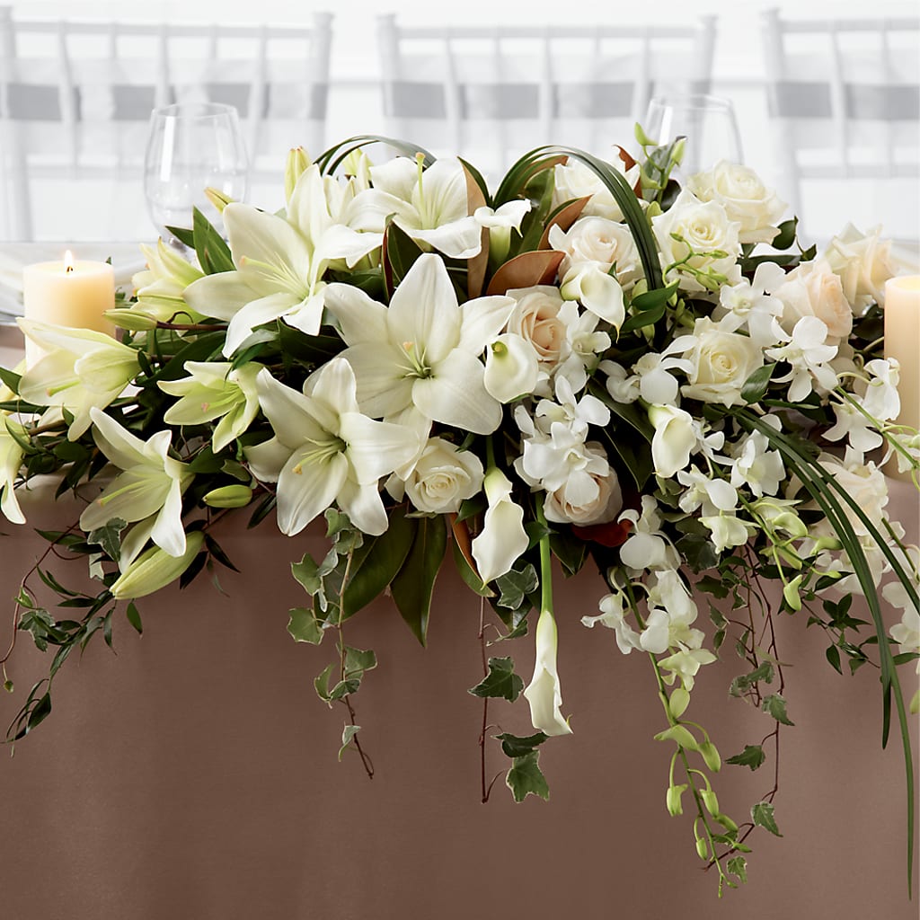 White Linen Arrangement – Emotional Bonding, Niles IL