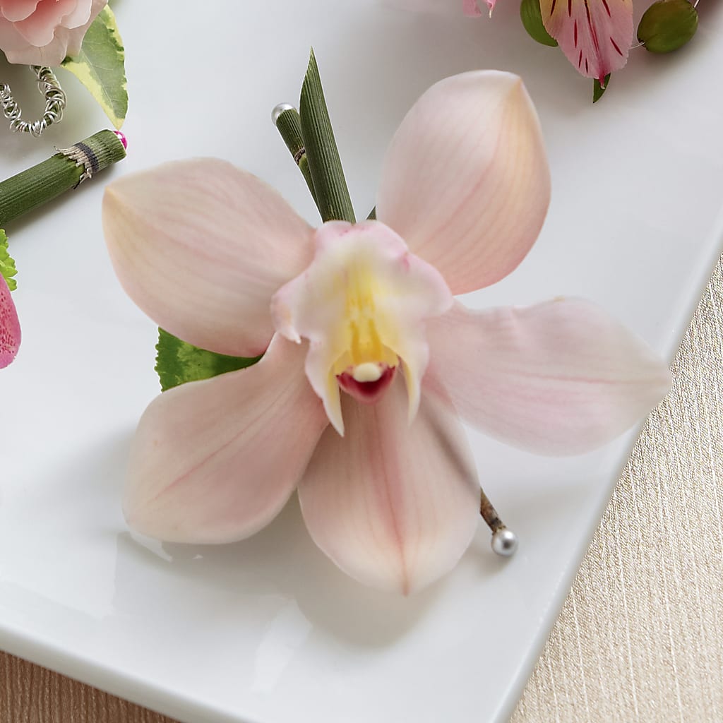 Pink Cymbidium Boutonniere – Emotional Bonding, Niles IL