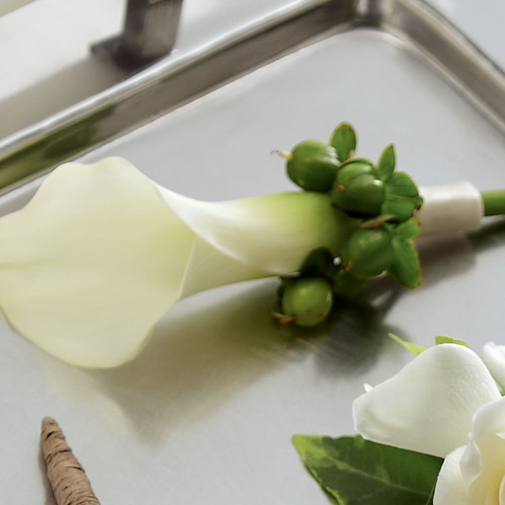White Calla Boutonniere – Emotional Bonding, Niles IL