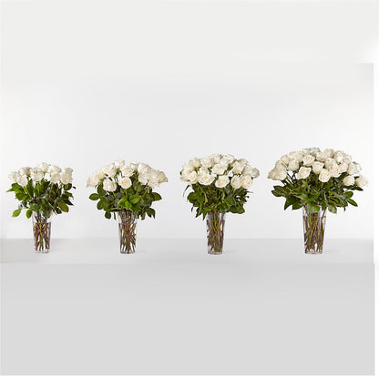 Long Stem White Rose Bouquet –  Emotional Bonding, Niles IL