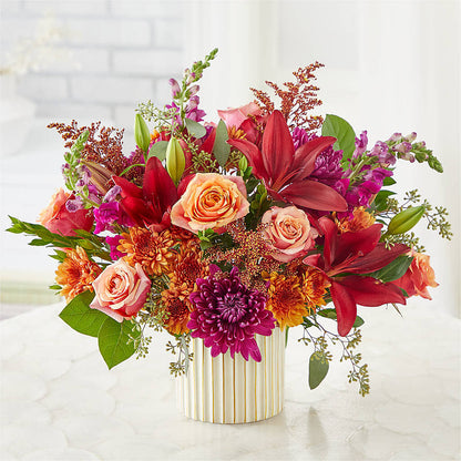 Burgundy Landscape Bouquet –  Emotional Bonding, Niles IL