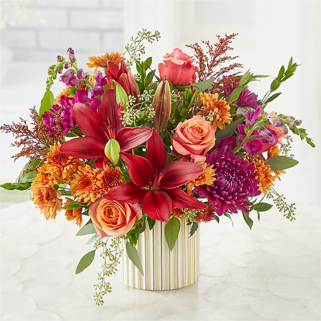 Burgundy Landscape Bouquet –  Emotional Bonding, Niles IL