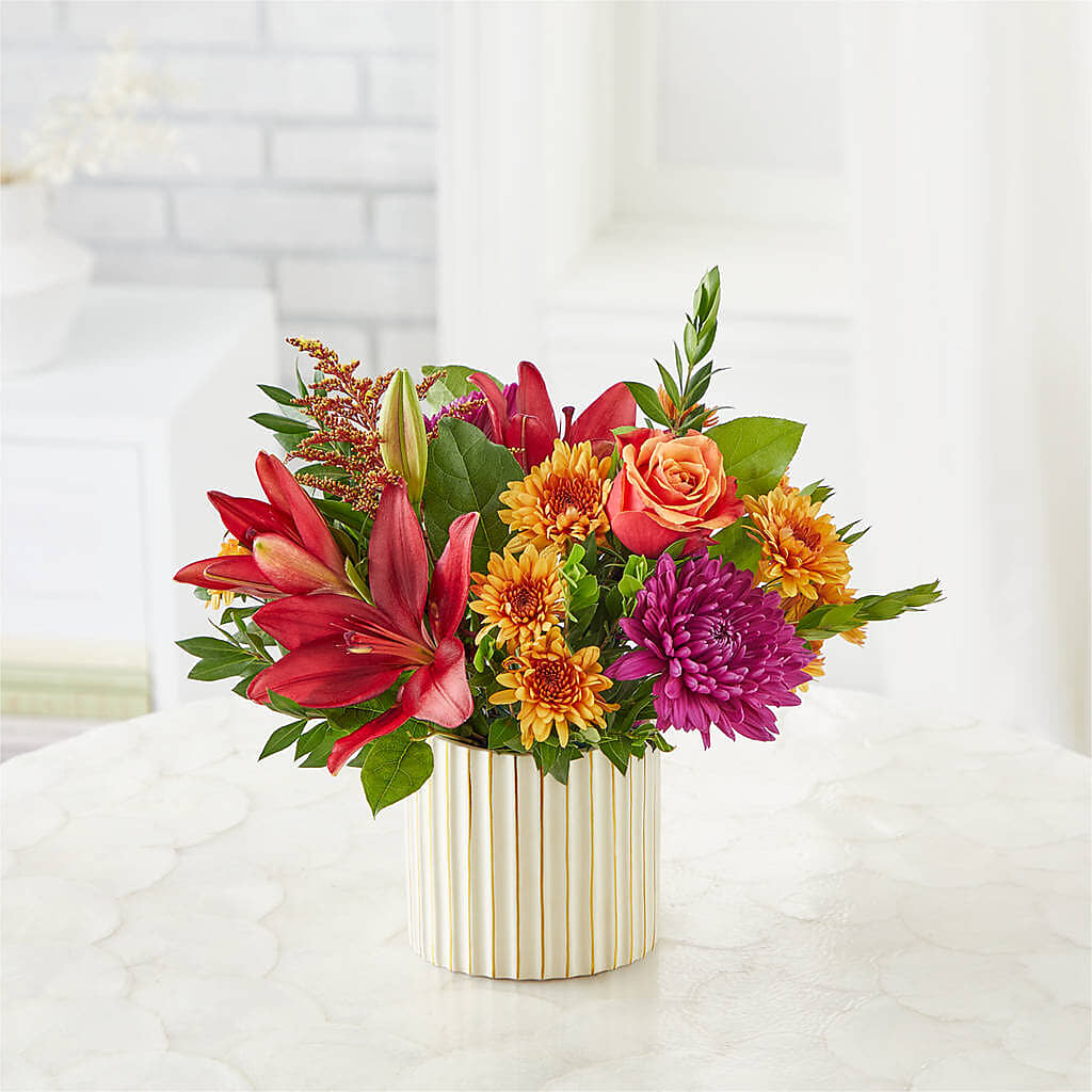 Burgundy Landscape Bouquet –  Emotional Bonding, Niles IL