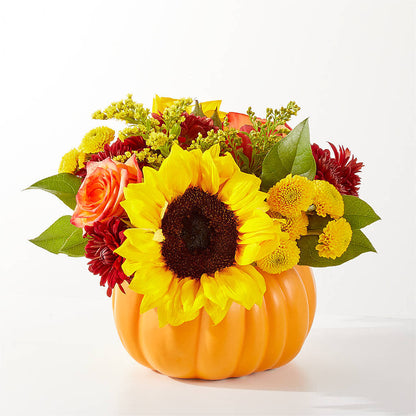 Golden Gourd Pumpkin Bouquet –  Emotional Bonding, Niles IL