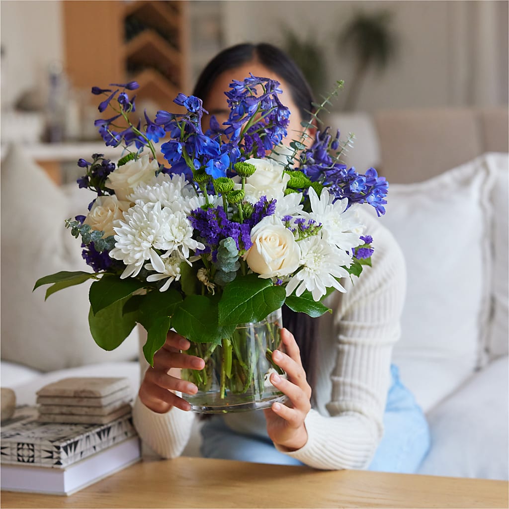 Cerulean Waves Bouquet –  Emotional Bonding, Niles IL