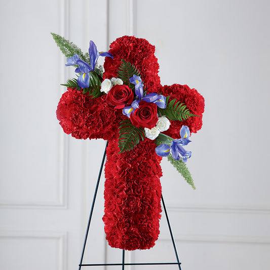 Faithful Hero Floral Cross –  Emotional Bonding, Niles IL