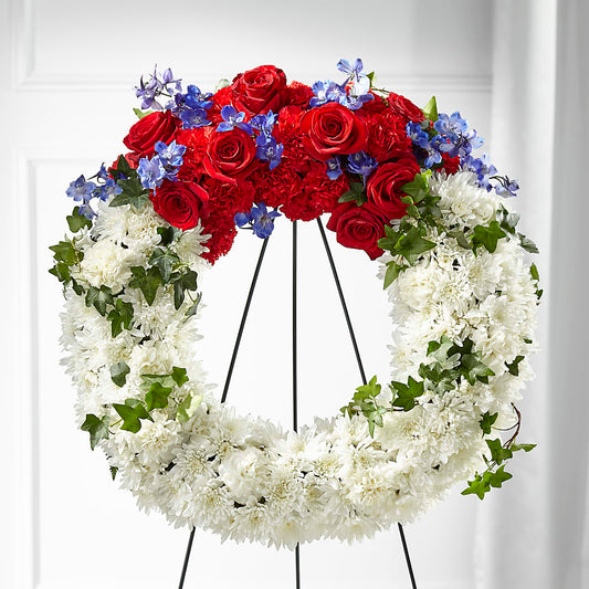 Patriotic Passion Wreath –  Emotional Bonding, Niles IL