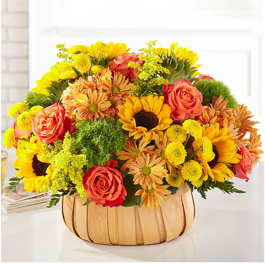 Harvest Sunflower Basket –  Emotional Bonding, Niles IL