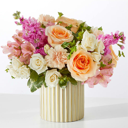 Paradise Bouquet with Ivory Vase –  Emotional Bonding, Niles IL
