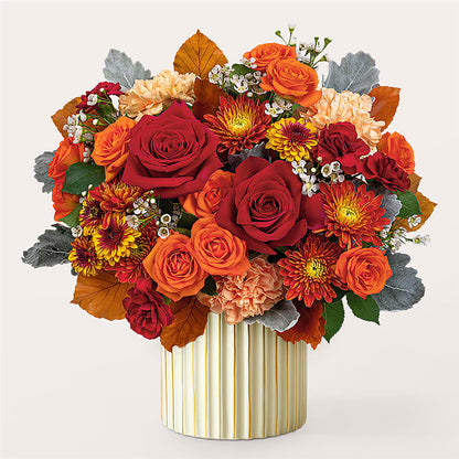 Merlot Bouquet with Ivory Vase –  Emotional Bonding, Niles IL