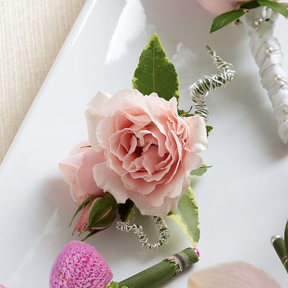 Pink Spray Rose Boutonniere –  Emotional Bonding, Niles IL